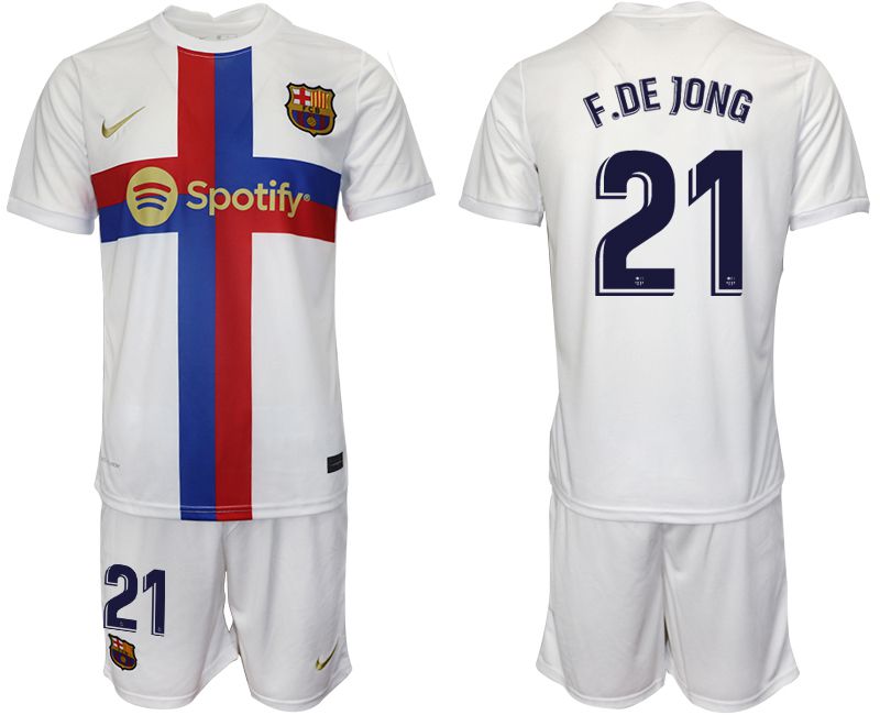 Men 2022-2023 Club Barcelona white away 21 Soccer Jersey